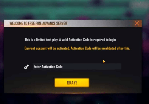 how to get activation code for ff advance server