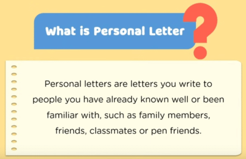 materi personal letter kelas 11